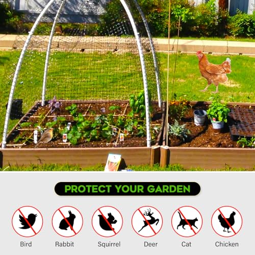 Image of FEED GARDEN Garden Netting 7FT x 25FT for Raised Beds, Heavy Duty Bird Netting & Deer Fence with 3 /4 Inch Mesh, UV Resistant Garden Cover for Strawberries, Vegetables, Flowers and Garden Plants