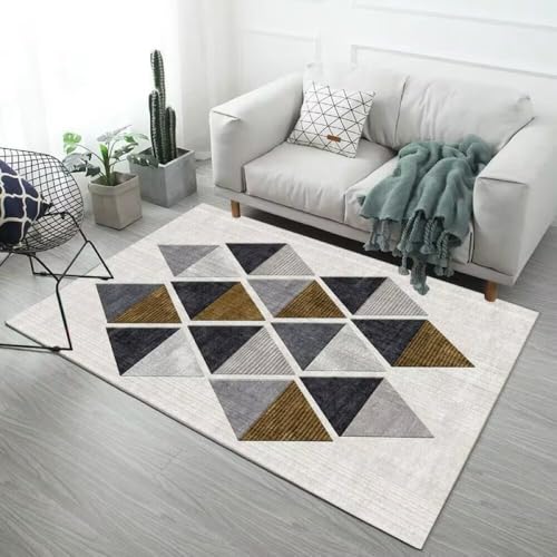 Tapis d'étude de salon multicolore pour dynamiser une chambre d'adolescent grise