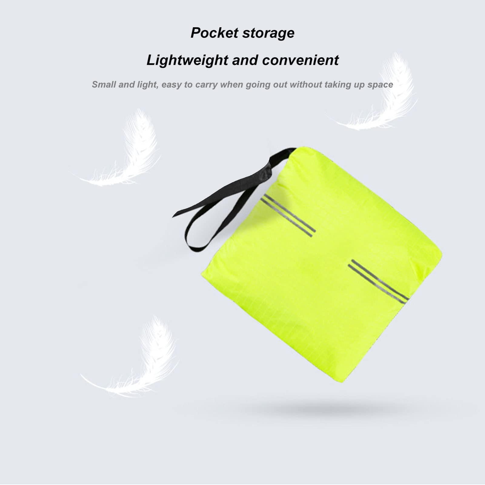 Dilwe Chubasquero, Chubasquero Ligero para Ciclismo, Impermeable y Transpirable, Amarillo Fluorescente para Hombres y Mujeres que Viajan Al Trabajo (XXXL)