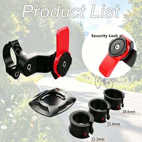 Image of 7 PCS Set Accessory Kit with Handlebar Mount,Mobile Mount for Bike, Phone Holder for Urban Cycling and Outdoor Adventures, Compatible with Most Bicycles and Motorcycles