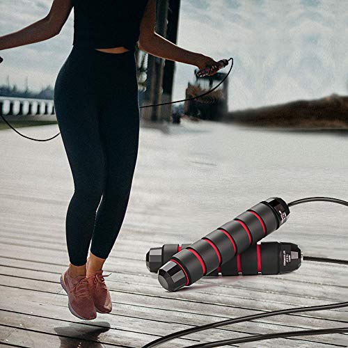 Festnight Corda de salto livre de rolamento em ângulo T Corda de fio de aço de exercício de salto aj