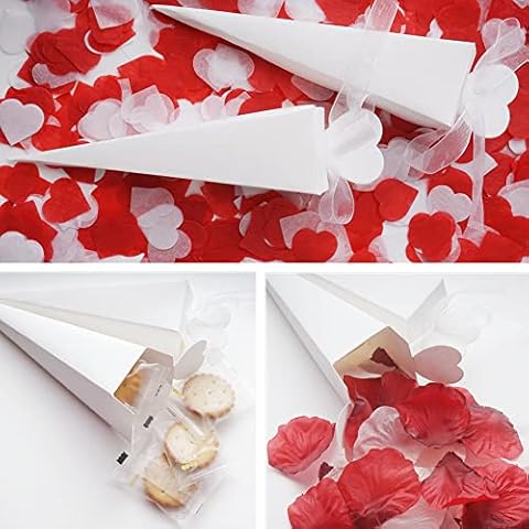 RUIYWEN 100 Cajas de Cono de Boda Cajas de Dulces Cover