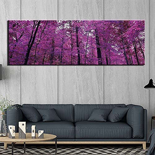 Kit Broderie Diamond Painting Complet Forêt 40x80cm de Grande Taille pour Salon