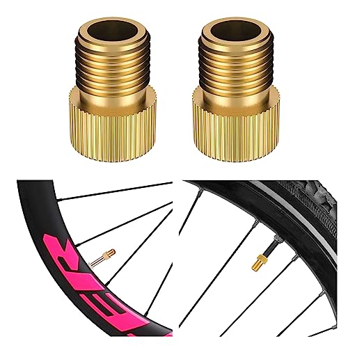 2pcs Bike Bicycle Pump Adapter Valve Copper Adapter,Bike Pump Adapter Converter,Presta Valve Adapter,Bike Pump Adaptor,Presta to Schrader Valve Adapter for Standard Pump or Air Compressor(Gold) 2pcs Bike Bicycle Pump Adapter Valve Copper Adapter,Bike Pump Adapter Converter,Presta Valve Adapter,Bike Pump Adaptor,Presta to Schrader Valve Adapter for Standard Pump or Air Compressor(Gold)