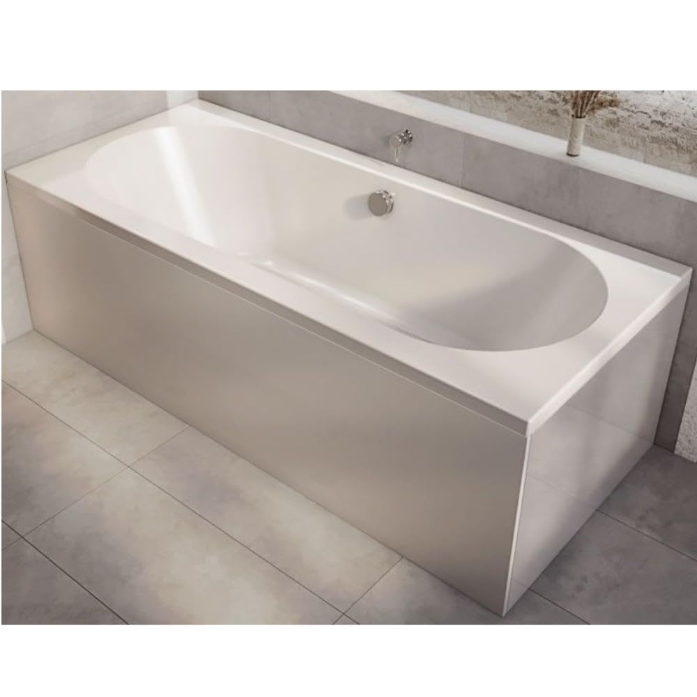 Milano Ballam White 1700mm x 700mm Double Ended Round Bath Side Panel