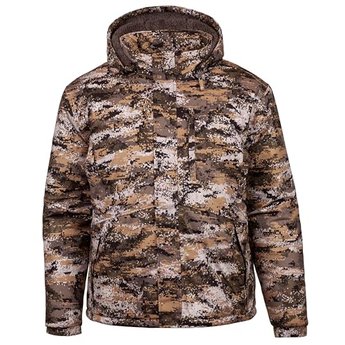 Huntworth Fairbanks Men's Heavy Weight Waterproof Parka Jacket, Disruption Camo, 2XL2