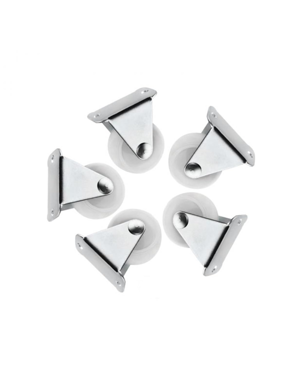 Roulette directionnelle en PP blanc 40mm à roulement fluide - 7