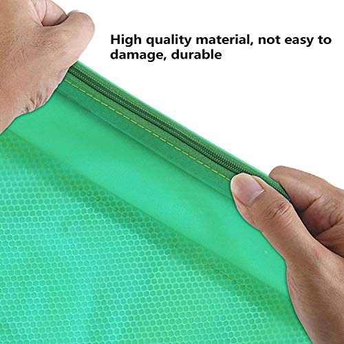 Image of TULMAN Polypropylene Mesh Zippered Pencil Pen Stationary Case Travel Document Holder Bag (23.5 Cm X 11 Cm, Pack of 5)