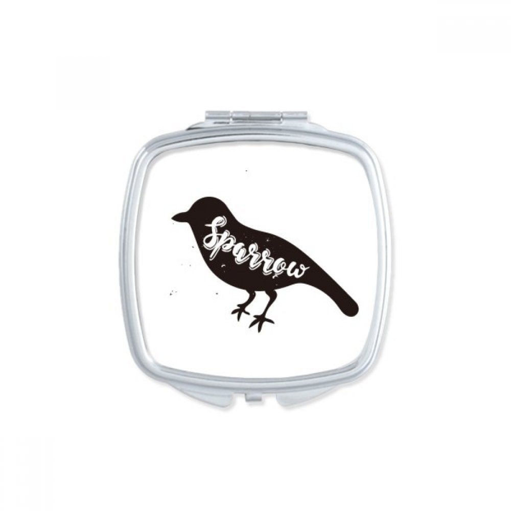 Miroir de poche portable zèbre mignon multicolor pour sac à main