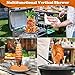 Al Pastor Skewer for Grill, Shawarma Skewer Stand, Stainless Steel Brazilian Vertical Spit with 3 Removable Spikes(8”/10