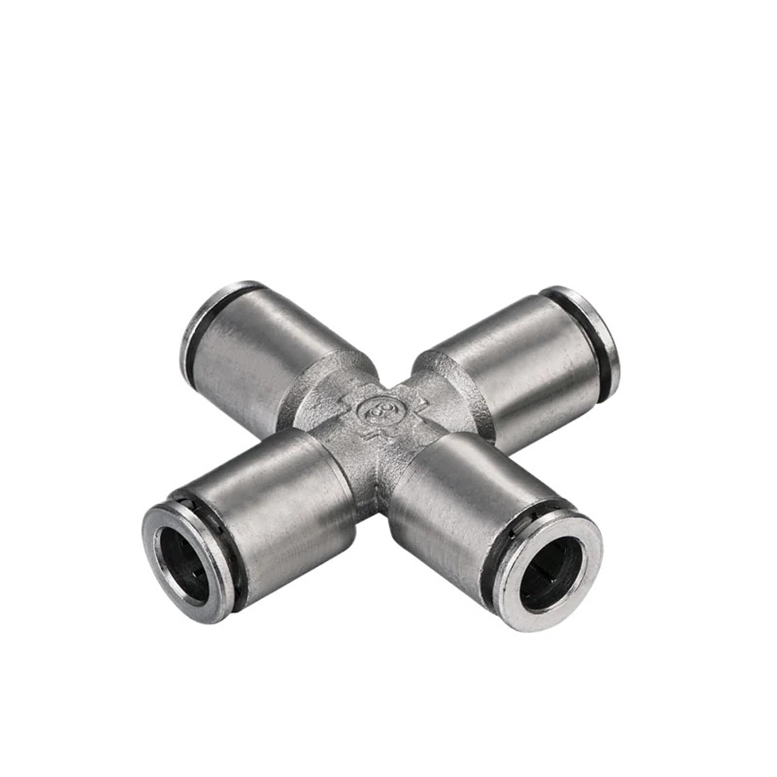 10 unids/lote PZT cuatro unión cruzada de 4 vías conector de montaje de latón conector de tubería neumática for automatización(PZT4 4mm)
