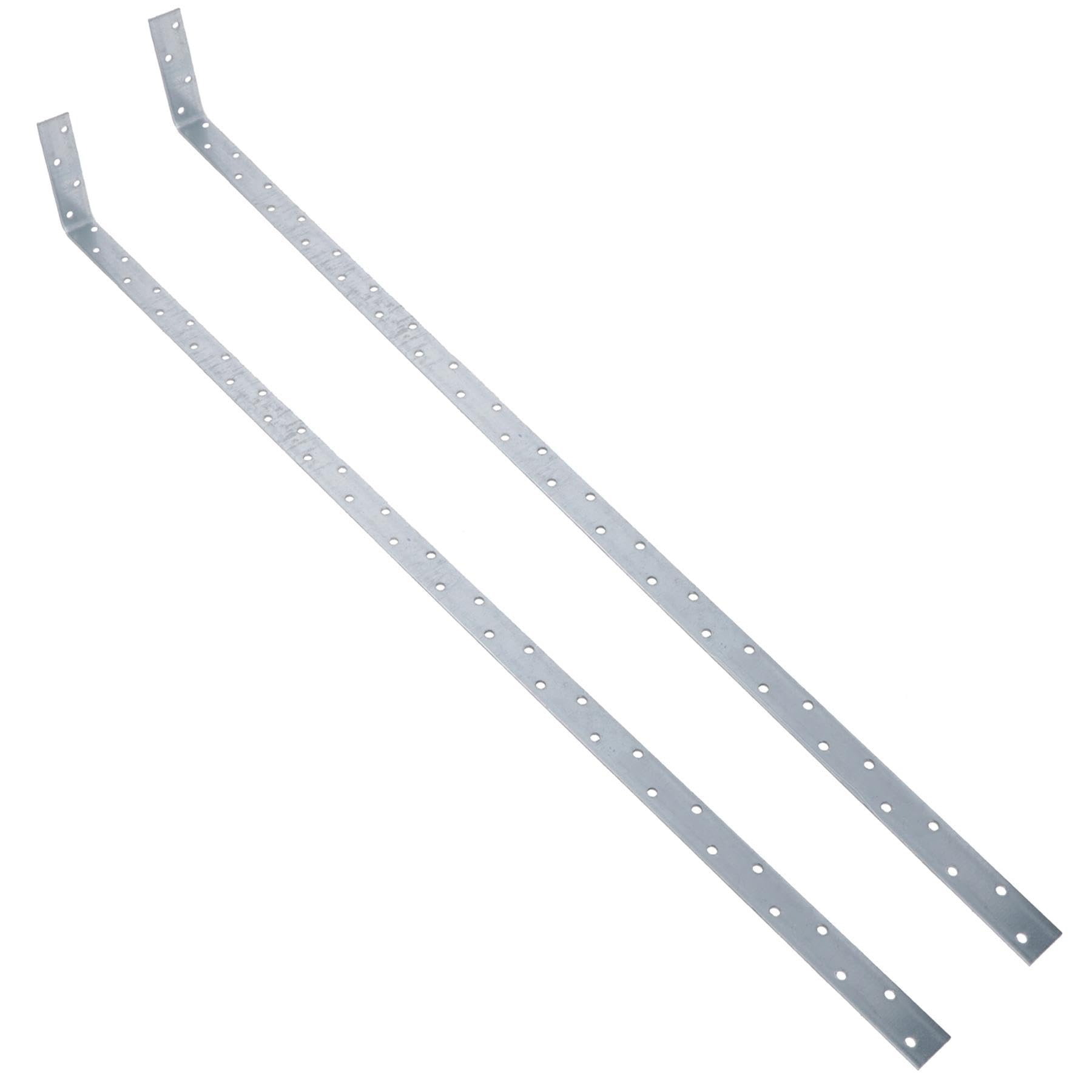 Vertical Light Duty Restraint Strap 1000mm Length 100mm Bend Galvanised 2PK