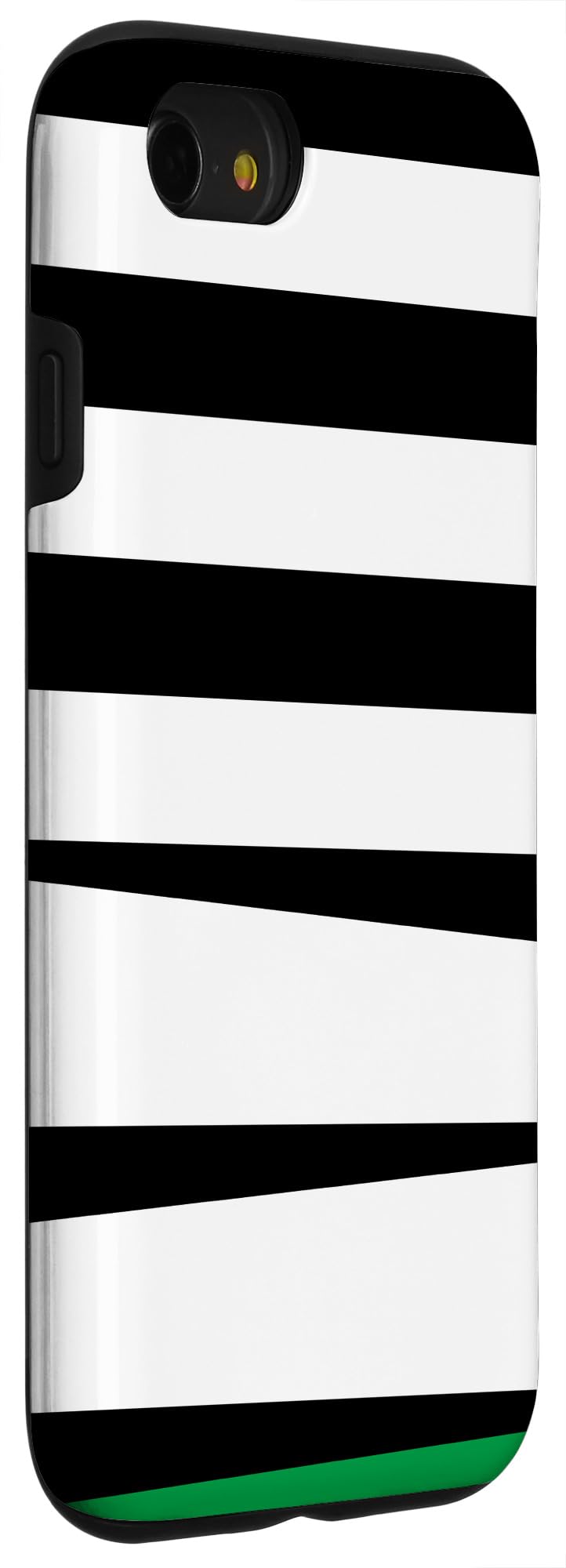 iPhone SE (2020) / 7 / 8 Zebra stripes, black, white, green Case - Image 3