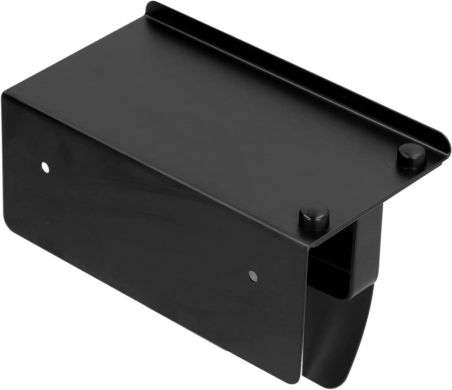 WallMounteToilet Dispenser di carta igienica nero in acciaio inox adesivo porta asciugamani di carta con ripiano impermeabile Bagno nizer per prodotti per l'igiene