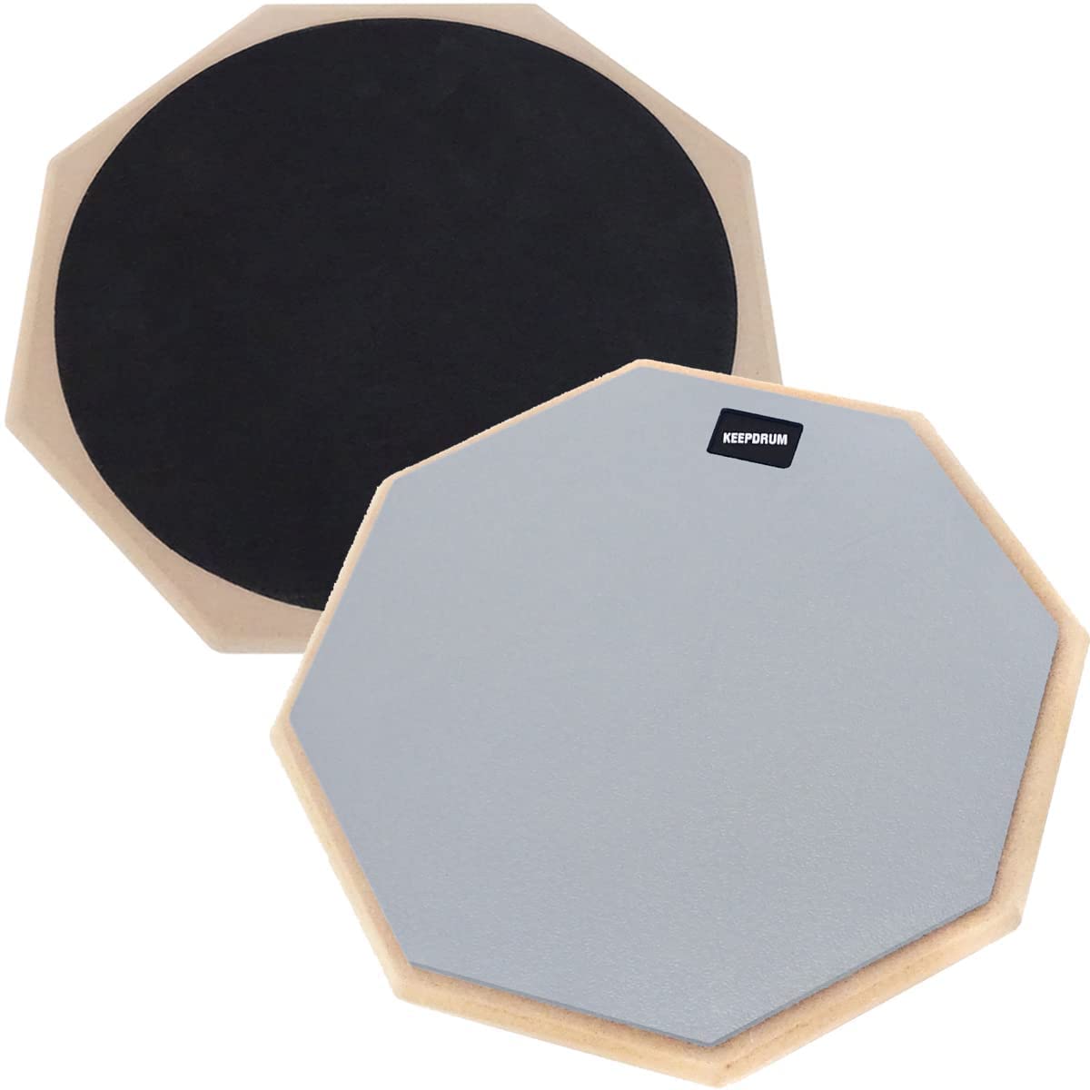 keepdrum DP-GY12 Practice Pad Grau Schlagzeug Übungspad 12 Zoll