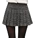 Chouyatou Women's Casual Plaid High Waist A-Line Pleated Skirt (Small, H344-Gray)