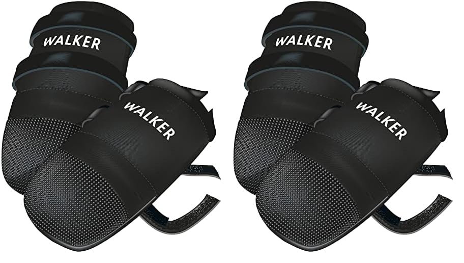 TRIXIE Wasserabweisende Hundeschuhe Pfotenschutz Walker Care, M, 2 St., schwarz- 1957 (Packung mit 2)