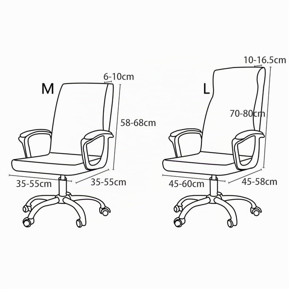 Housse de Chaise de Bureau Housse de Chaise d'ordinateur Rotatif Extensible Couvre Chaise pivotante imprimée pour Chaise de Bureau