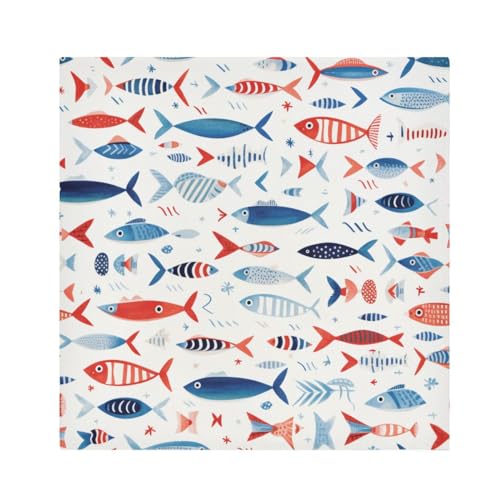 Servilletas de Tela Japanese Fish 6 piezas 20 x 20 pulgadas miniatura 1
