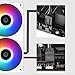 ID-COOLING ICEFAN 240 ARGB Snow, 240mm Case Fan PWM CPU Cooling Fan 2-in-1Addressable RGB Fan 5V 3PIN Connector, Hassle-Free Cable Management Fan for Radiator/PC Chassis