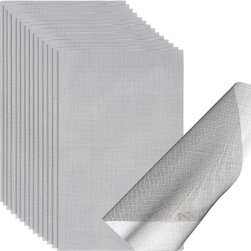 SISABAMA 15 Pcs Flower Pot Hole Mesh Pad 11.8x7.8 Inch Bosai Plant Mesh Drainage Screen Prevent Soil...