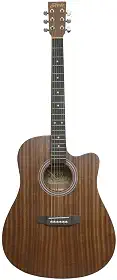 VIOLAO STEVE FOLK 41` COM CUTWAY - EQUALIZADO (LC-5) - MAHOGANY - CORDA DE ACO