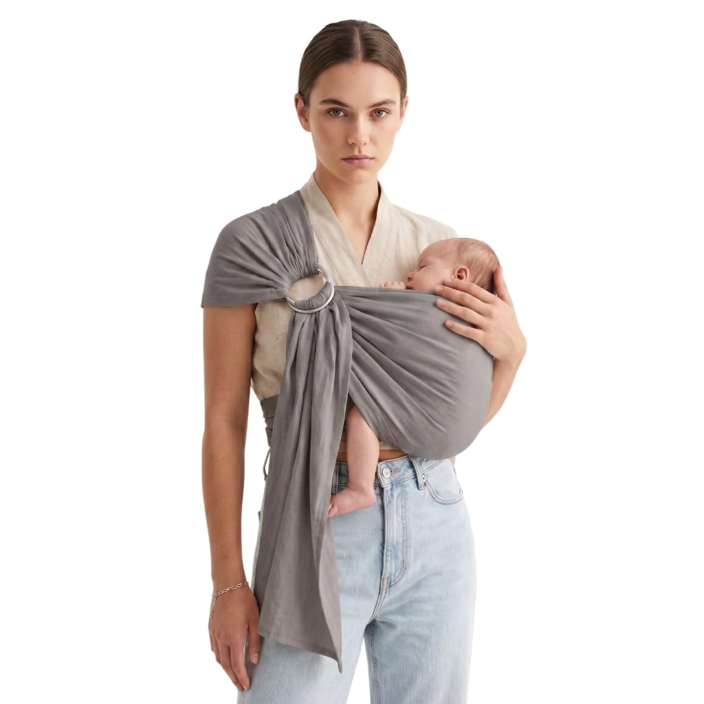 Écharpe de Portage Sling - Simply Sling Coton - Maintien Physiologique Quotidien - Gris