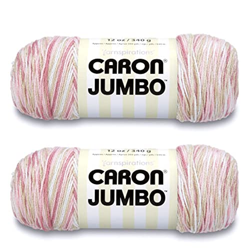 Image of Caron Jumbo Prints Rosewood Yarn - 2 Pack of 340g /12oz - Acrylic - 4 Medium (Worsted) - 595 Yards - Knitting /Crochet