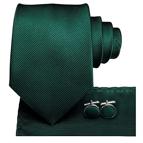 Image of Hi-Tie Men 63inches Tie Set Extra Long Necktie Paisley Tie Pocket Suqare Cufflinks Big and Tall Men Tie
