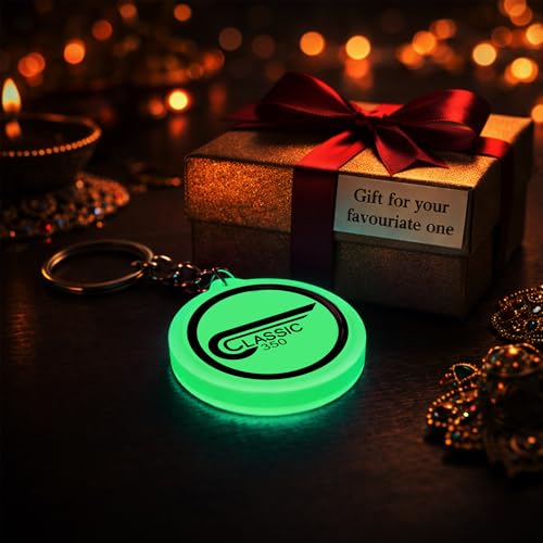 Image of Mi Glow Store Glow in Dark Keychain for Bike Men | Gift for Man | Bike Accessories | Charges in Light Glows in Dark | Key chain for Bike