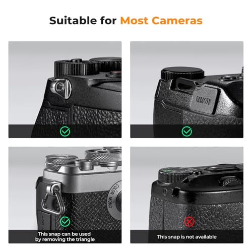 K&F CONCEPT Kameragurt Kamera Schultergurt Camera Strap Kamera Tragegurt geeignet für DSLR SLR oder spiegellosen Kameras (Schwarz)