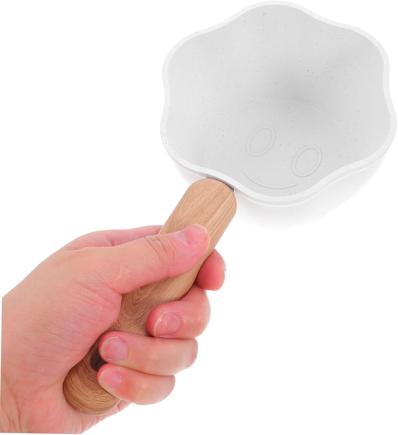 Mini Egg Frying Pan 450ml Aluminium Alloy with Wooden Handle