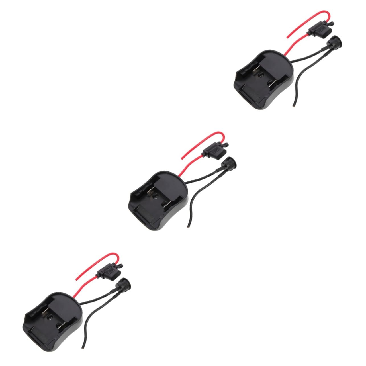 NUOBESTY 3 Piezas Adaptador de batería de 18V batería para convertidor de al Adaptador de la Fuerza camión Voltaje de Fuente de alimentación Camiones RC AbS Negro