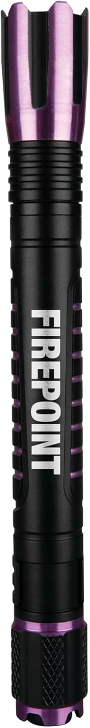 Performance Tool W2622 FIREPOINT-Max Rechargeable UV LED Flashlight, Anodized Aluminum Housing, Included USB-C Cable, ID Verification, Leak Detection, Water-Resistant, Purple