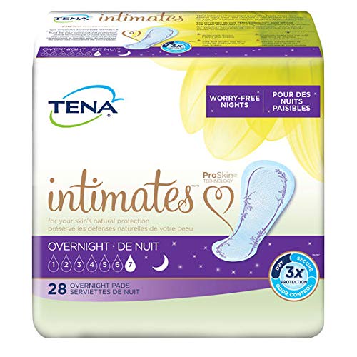 TENA Intimates Overnight Pads Heavy-Absorbency, Case of 56