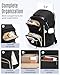LIGHT FLIGHT Women's Laptop Backpack Fit for 15.6 Inch for Travel Work Business College, Large Capacity Stylish Bookbag with USB Port and Water-Resistant for Daily Use,Black