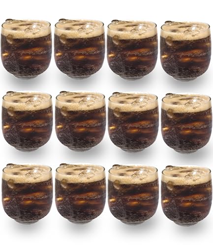 MW - Vasos de Plastico Duro - 12 Unidades Vasos plastico duro reutilizable de 300ml -Policarbonato, Irrompibles. Juego de Vasos de Whisky y Coctel, Copas plastico, BPA-Free