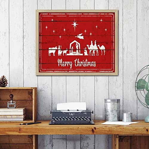 Panneau en bois pour maison Décoration d'intérieur de Noël chic 40x50