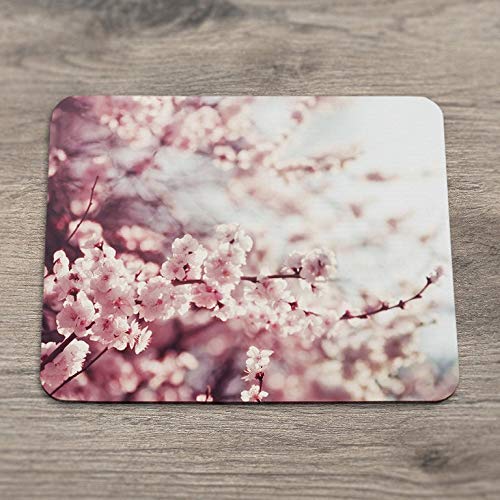 Preisvergleich Produktbild Mousepad kirschblüte mousepad pink mousepad japan blumenbezug frühlingsblumen quadratisches mauspad mausmatte schreibtischzubehör bürobedarf