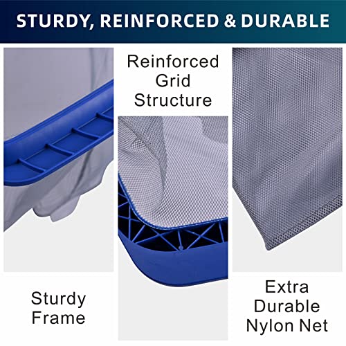 Poolaza Pool Skimmer Net, Larger Capacity Pool Net Skimmer With Durable Deep Netting Bag, Sturdy Frame Pool Nets For Cleaning, High-Efficiency Pool Leaf Net With Easy Scoop Edges. #TOP2