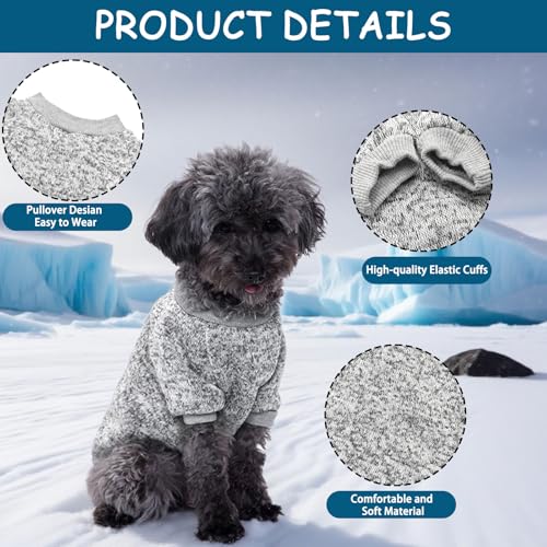 OYIWINMI Hundepullover 2 Stück, hundepullover kleine Hunde hundemantel für Fleece hundejacke Pullover Hund Chihuahua Kleidung hundekleidung klein hundepulli Katzen wintermantel hundebekleidung (S)