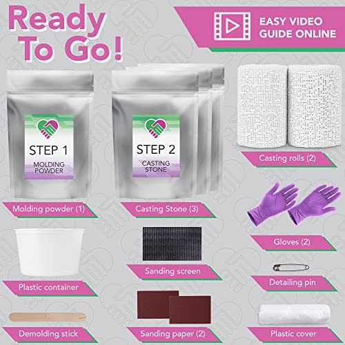 Luna Bean Ring Of Hands Hand Casting Kit – Free Form Tabletop Group Size Hand Molding Kit For Family & Friends – Casts 4 Hands Adults & Kids, Unique Mother’s Day Gifts Ideas #TOP4