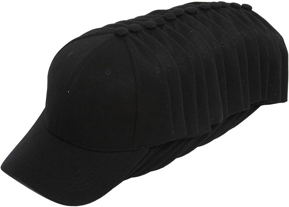 TOP HEADWEAR Bulk Wholesale Adjustable Baseball Cap - 144 Pieces