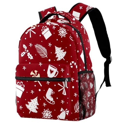 Sac à dos rouge Noël multicolore, l'idée cadeau idéale pour ado et écolier