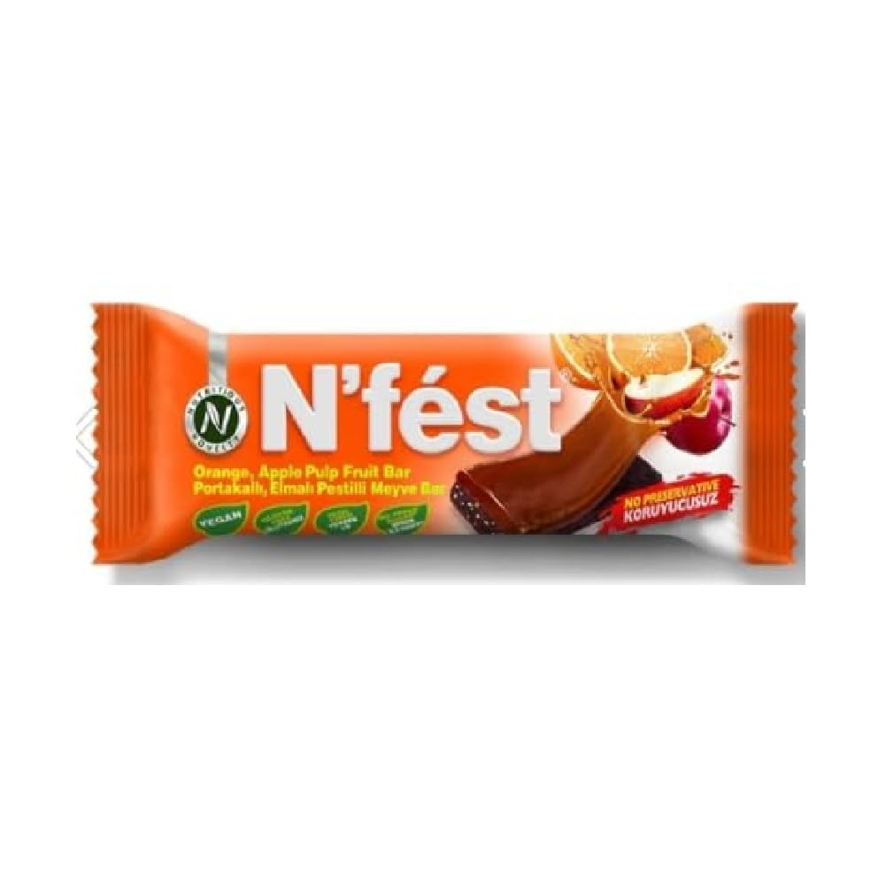 N'fest 40 gr Portakal ve Elma Joleli Yer Fıstıklı Meyve Barı