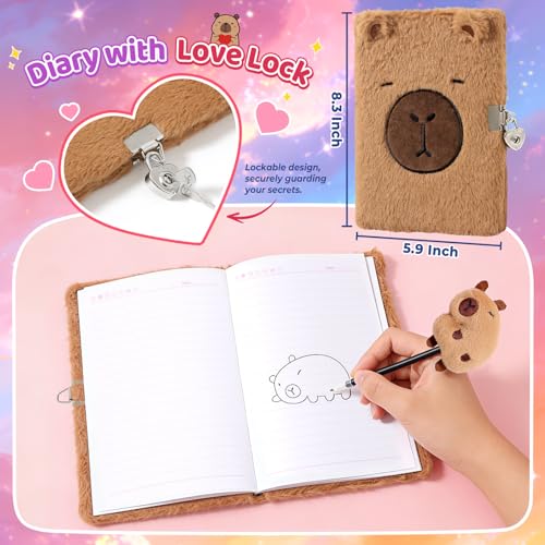 50% off Capybara Plush Gift Set for Girls with Stickers & Water Bottle - Image 3