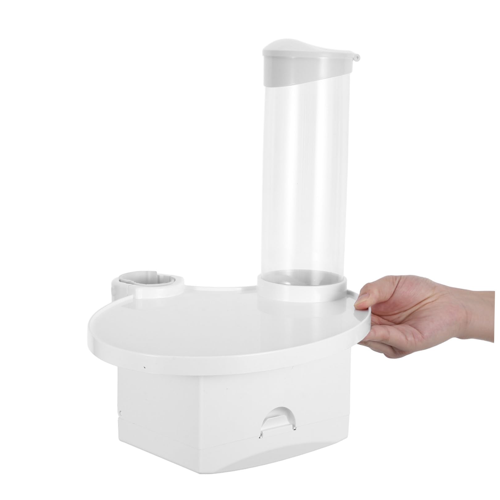 Vassoio Bianco 3 in 1 Procedura Dentale in Plastica | Porta Fazzoletti, Supporto Tazza e Vano Strumenti, per Postazione Odontoiatrica e Studio