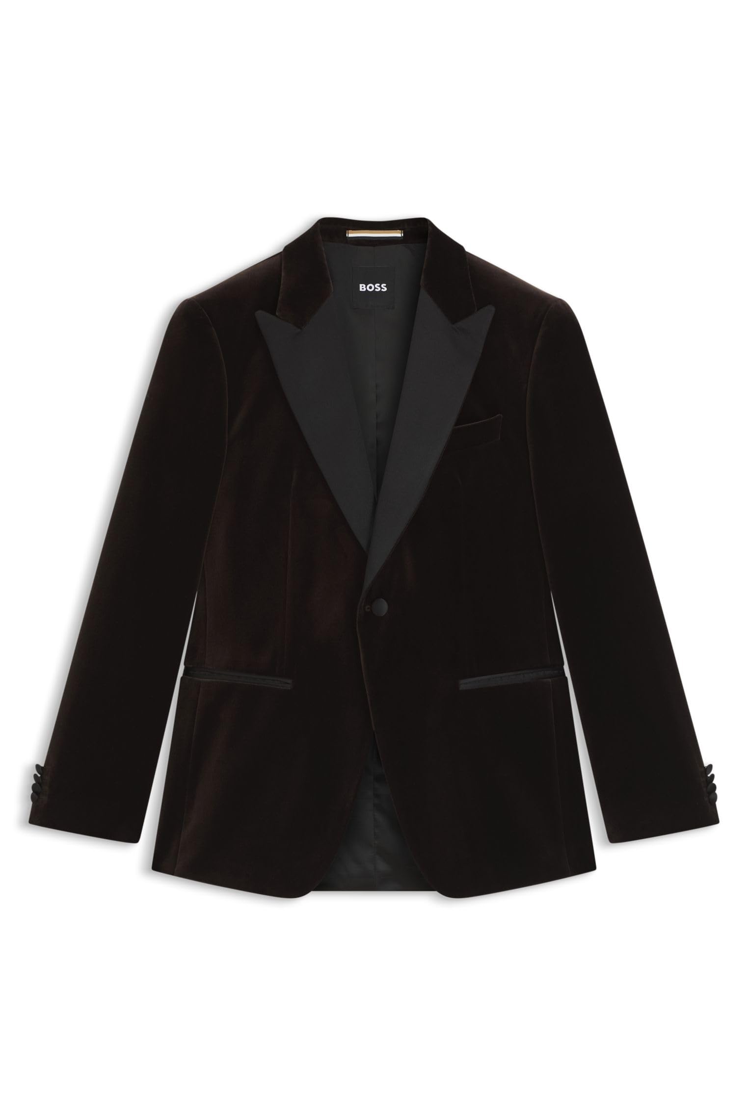 BOSS Herren H-Hutson-Tux-254 Slim-Fit Smoking-Jackett aus Baumwoll-Samt