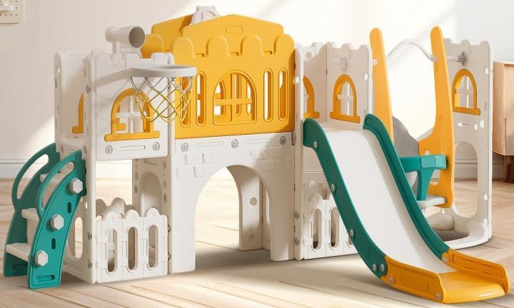 10 in 1 Toddler Slide, Toddler Indoor Outdoor Playground, Toddler...