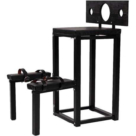 Bondage Bench - Bondage Table with Adjustable Restraints and Wooden Neck and...